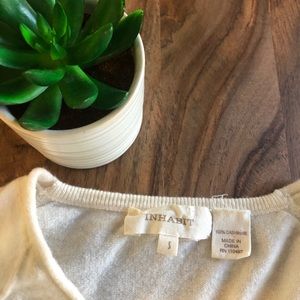 Inhabit ivory cashmere sweater tee xs